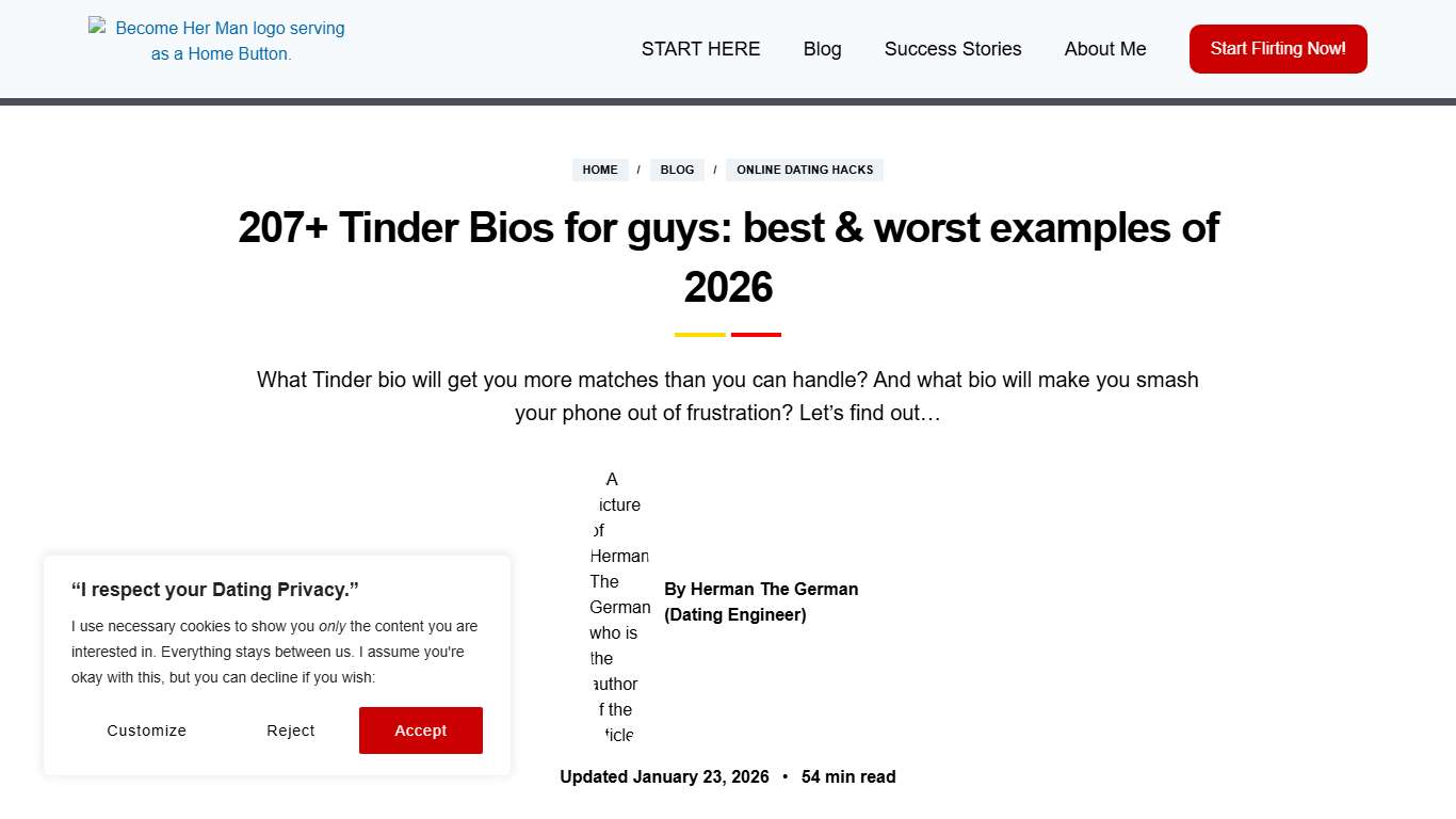 207+ Tinder Bios For Guys: Best & Worst Examples Of 2026