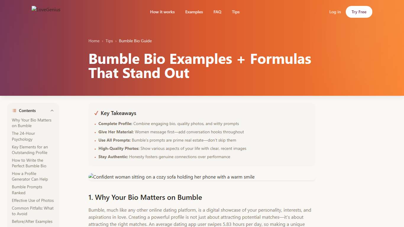 Bumble Bio Examples (2026) + Easy Formulas LoveGenius